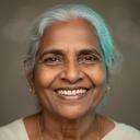 Mdm. Rajeswari Amma, 75, warm smile portrait